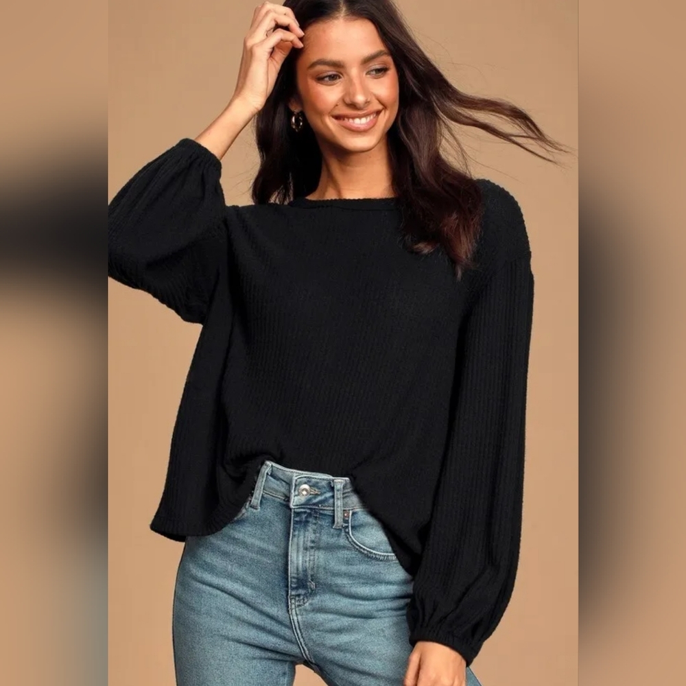 Lulus Jack of All Trades Waffle Knit Backless Top NWT Size S